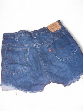 Levi's Dark Blue Denim Cutoff Shorts